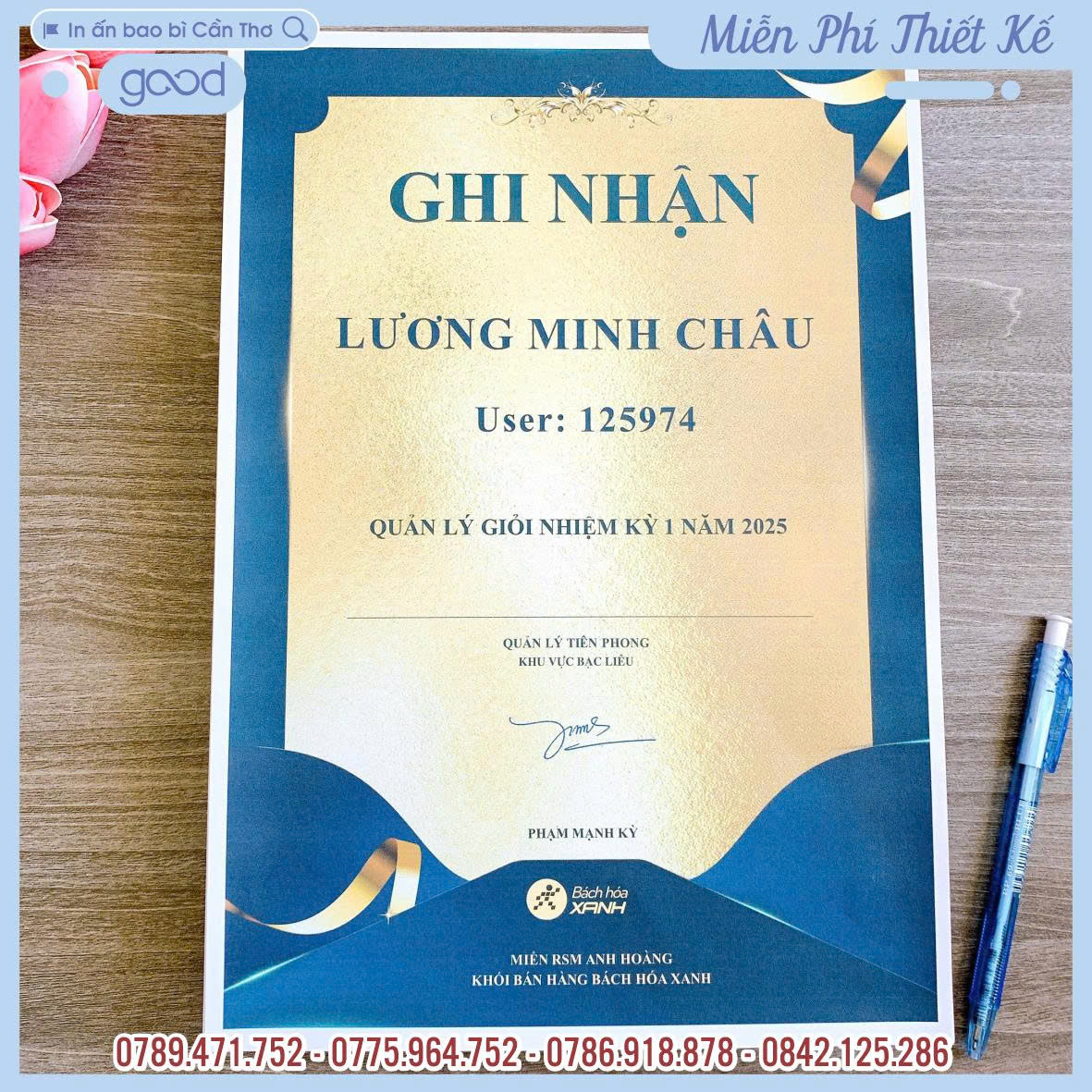 IN BẰNG CHỨNG NHẬN